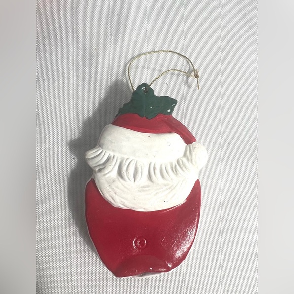 Set Of Two Very Vintage Santa Claus Ornaments Both Different Materials - Picture 4 of 8